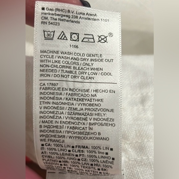 Athleta women’s retreat white linen joggers pantss size 12T - Picture 8 of 12